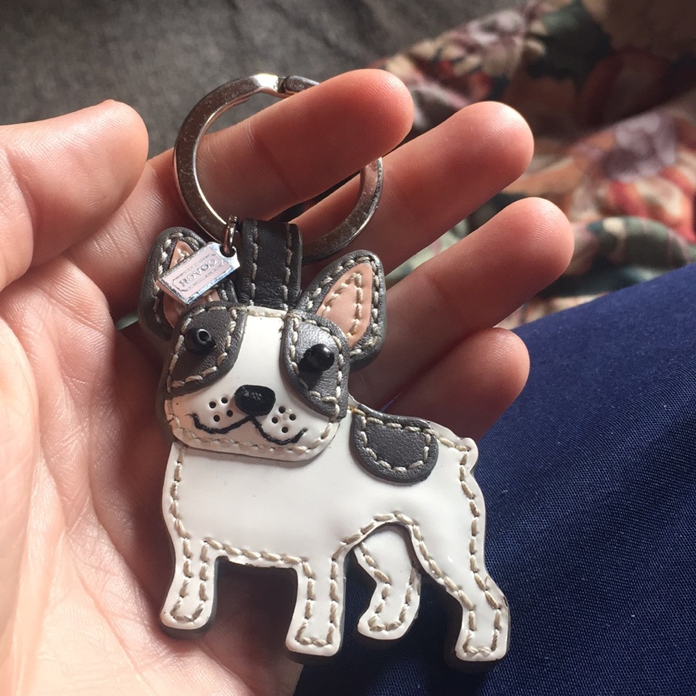 Coach French bulldog keychain